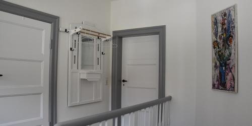 Ένα μπάνιο στο Ferienwohnung am Ostseebad