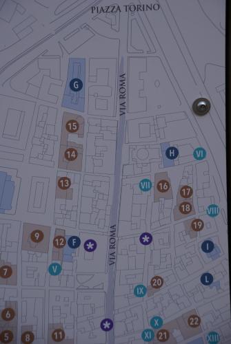 a screenshot of a map of a city at Cupola Rubatti Tornaforte: Apollo e le sue Muse in Cuneo