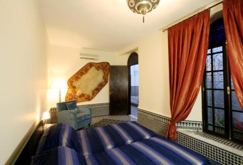 Cama o camas de una habitación en Riad Misbah