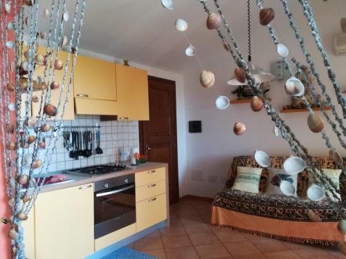 A kitchen or kitchenette at Villa La Minda with a stunning view