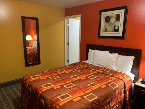 Scottish Inns Wrightstownにあるベッド