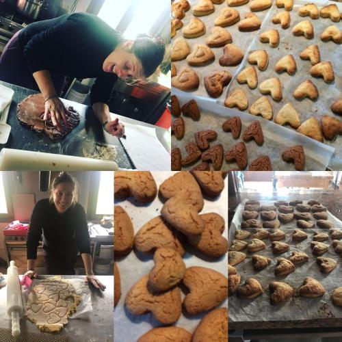 a collage of pictures of cookies being made at Country House Salomè in Musile di Piave