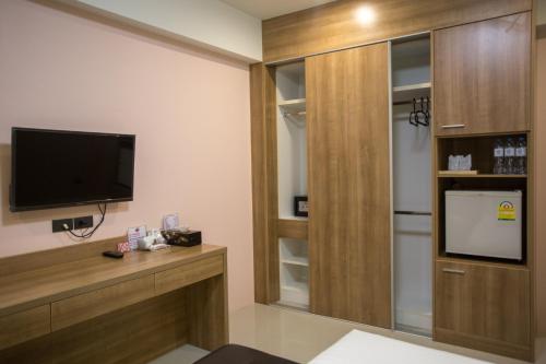 Kuchyň nebo kuchyňský kout v ubytování Unity Hotel