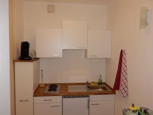 Kuchyň nebo kuchyňský kout v ubytování Gästehaus Stein