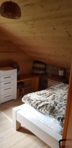 Postel nebo postele na pokoji v ubytování Auszeithütte