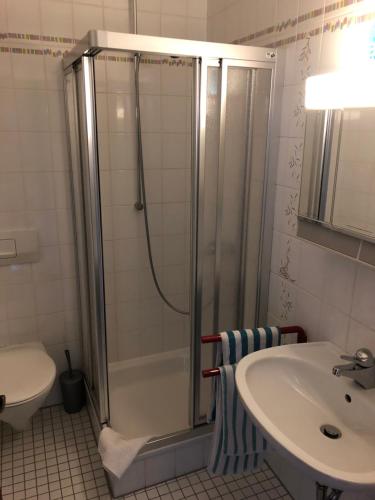 Een badkamer bij Zum waldfrieden