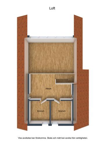 a diagram of a kitchen with a brick wall at Persbyheden 14 in Sysslebäck