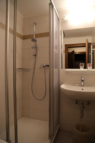 Koupelna v ubytování Timmelbauerhof