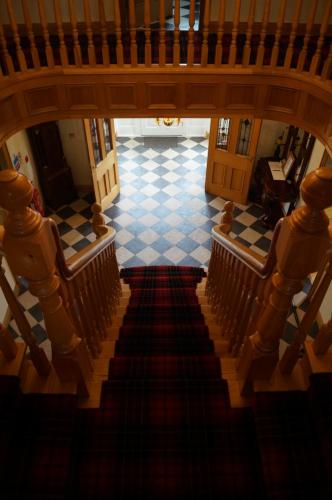 an overhead view of a staircase in a house at Kilcreeny Lodge in Lisburn