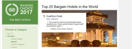 Hue Nino Hotel tanúsítványa, márkajelzése vagy díja