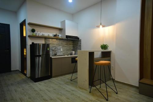 Nhà bếp/bếp nhỏ tại Karta Riverview Apartment