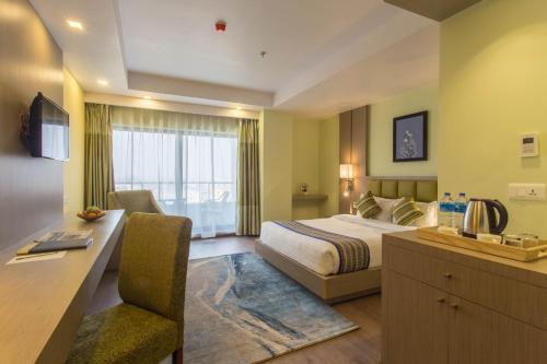 Postel nebo postele na pokoji v ubytování Hotel Siddhartha, Nepalgunj