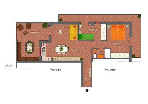 Pelan lantai bagi Capo d'Orlando Apartments - Sabbia