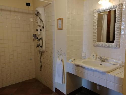 A bathroom at B&B Castello di Camerletto