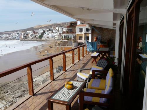 Balkón nebo terasa v ubytování Taghazout Beach