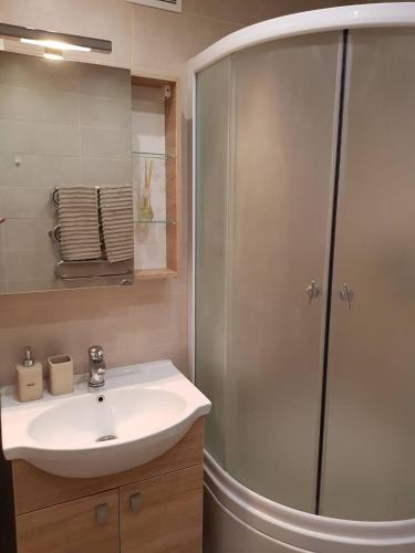 Ванна кімната в Apartamentai Centras