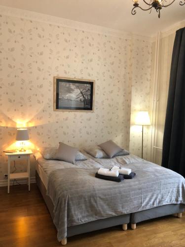 Кровать или кровати в номере Apartament Orła