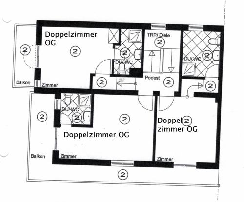 a floor plan of a house at Gröbl-Alm in Mittenwald