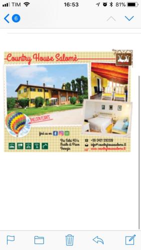 a website with a picture of a house at Country House Salomè in Musile di Piave