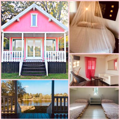 a collage of pictures of a house at Playa Di Valverde in Galliate