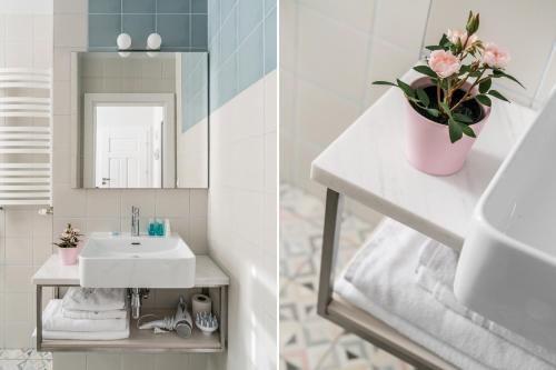 Koupelna v ubytování Sanhaus Apartments - Fiszera 6