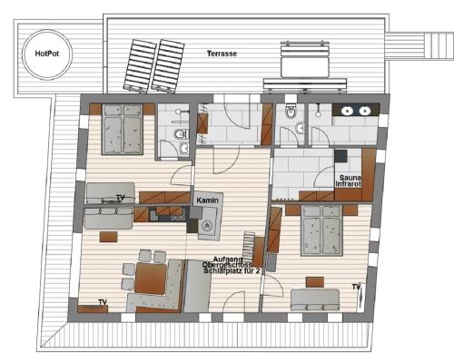 Highking Chalet Grüneggの見取り図または間取り図