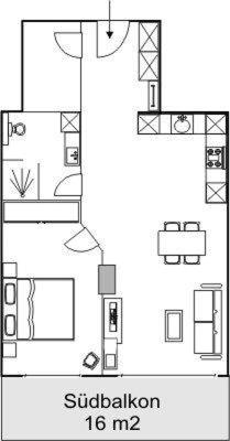 a floor plan of a small house at Chasa Miramunt 4 in Scuol