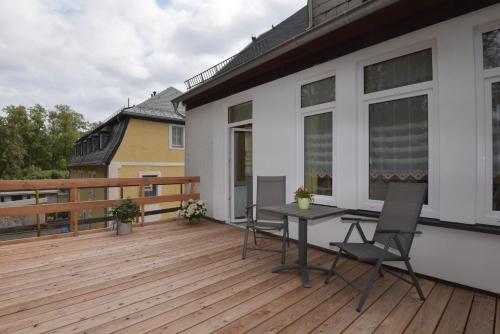 Balkón nebo terasa v ubytování Parkhotel Ebersdorf