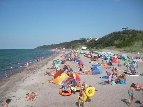 a large crowd of people on a beach at FEWO 16, Herrenhaus Blengow, Lindenallee 21 in Rerik