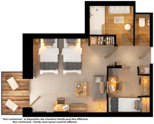 Hôtel Avancherの見取り図または間取り図