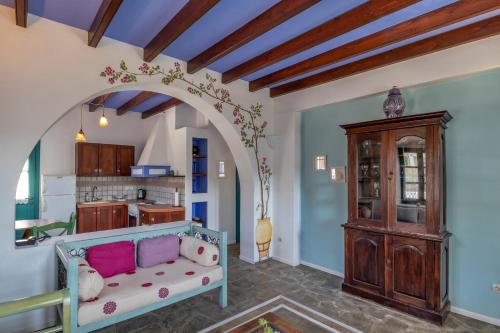 Kuchyň nebo kuchyňský kout v ubytování Nefeli Hotel Leros