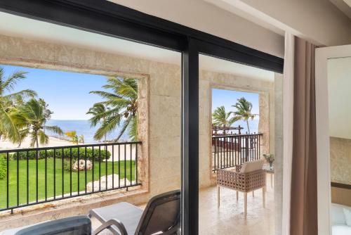 a room with a view of the beach and the ocean at Sanctuary Cap Cana, a Luxury Collection Resort, Dominican Republic, Adult All-Inclusive in Punta Cana