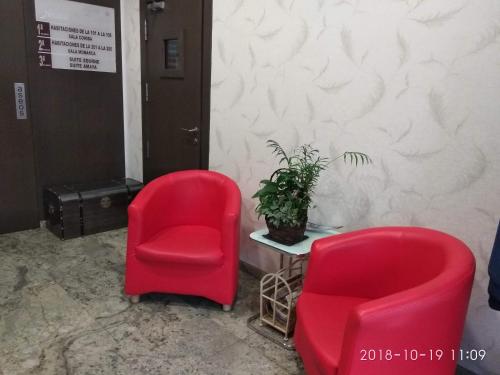 Χώρος καθιστικού στο Hostal Alcalá Del Jucar