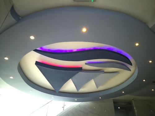 a large sign on the ceiling of a building at Torbay Court Hotel in Paignton