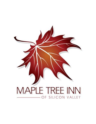 a maple leaf logo on a white background at Maple Tree Inn in Sunnyvale