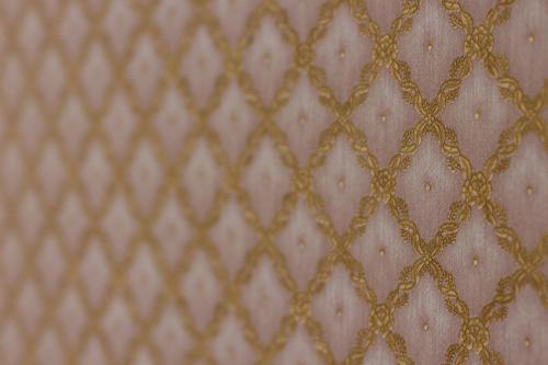 a close up of a gold pattern on a wall at Vila Meteor in Cluj-Napoca