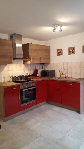 Una cocina o zona de cocina en Ferienwohnung Am Eck