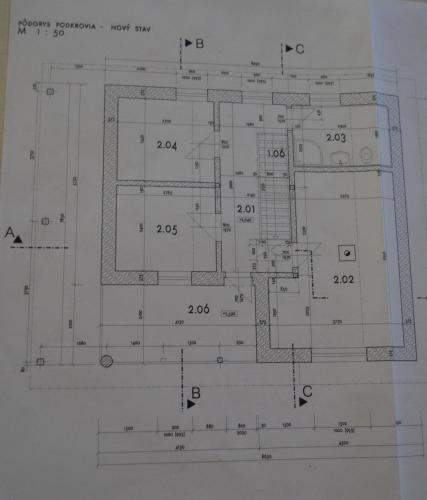 a drawing of a building at Chata Adrian Slovak Paradise in Spišské Tomášovce