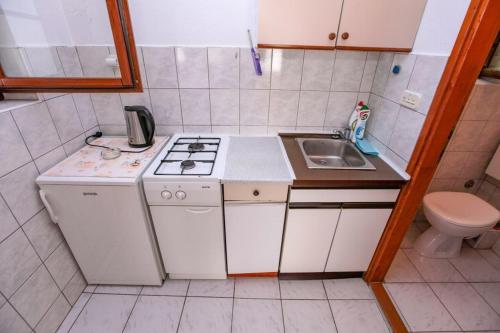Kuchyň nebo kuchyňský kout v ubytování Apartments Terin