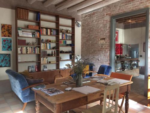 Posezení v ubytování B&B Molino2Rosso