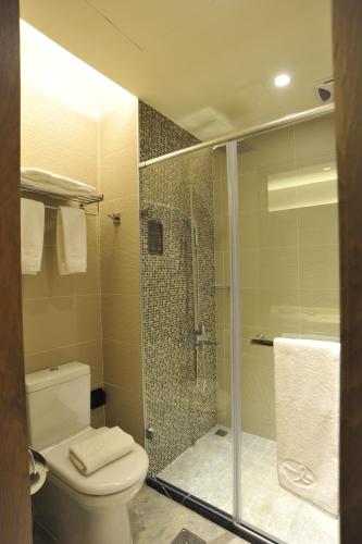 Koupelna v ubytování Hotel In
