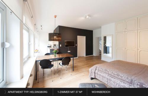 Η κουζίνα ή μικρή κουζίνα στο HEJ Apartments Bayreuth