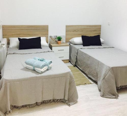 a bedroom with two beds at Apartamento Avenida de Portugal in Logroño
