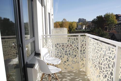 En balkon eller terrasse på EVA apartment