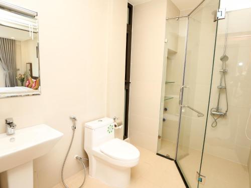 Koupelna v ubytování Hacom Galaxy Hotel