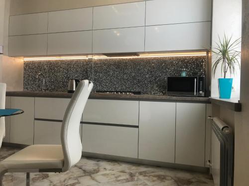 Η κουζίνα ή μικρή κουζίνα στο Luxury Apartment in Downtown, Near River Esplanade