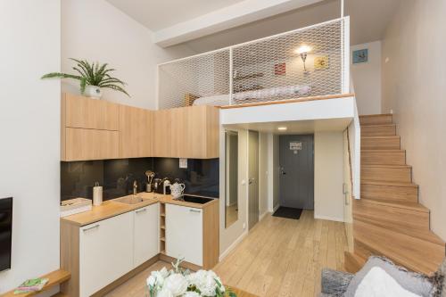 Una cocina o zona de cocina en Angleterre Apartments