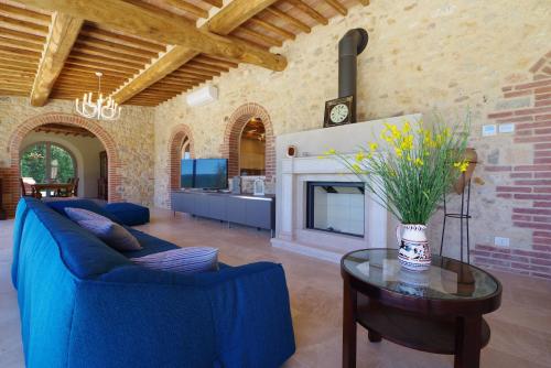 Ruang duduk di Mulino della Solaia - Arceno Rentals Club