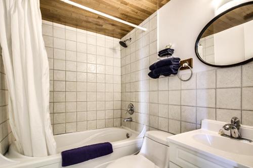 Koupelna v ubytování Motel Bellefeuille