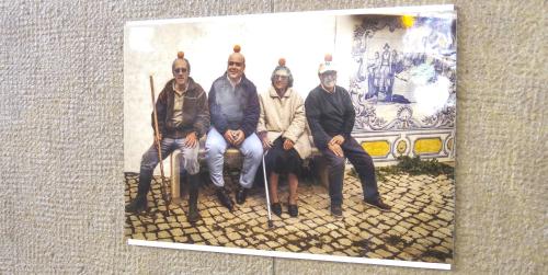 a picture of a group of men posing for a picture at Casa Margarida Azul in Silves